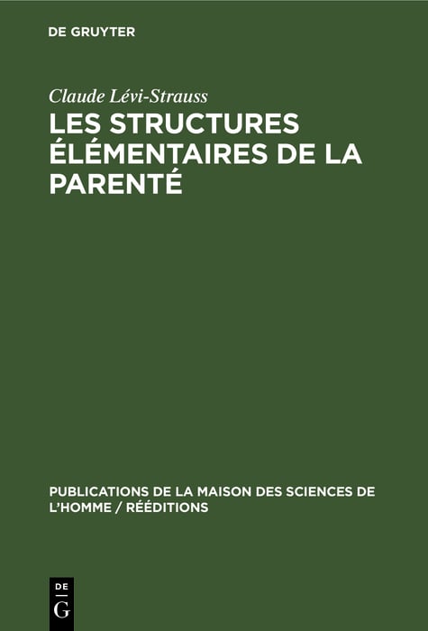 Les structures élémentaires de la parenté - Cover