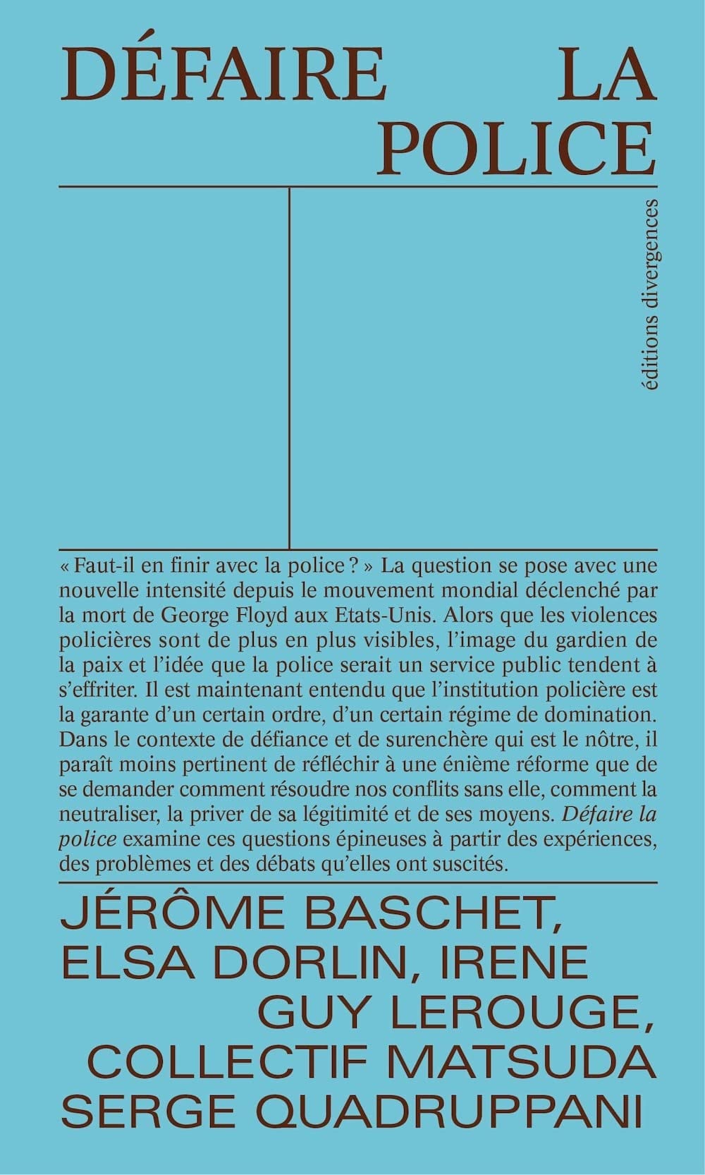 Défaire la police - Cover