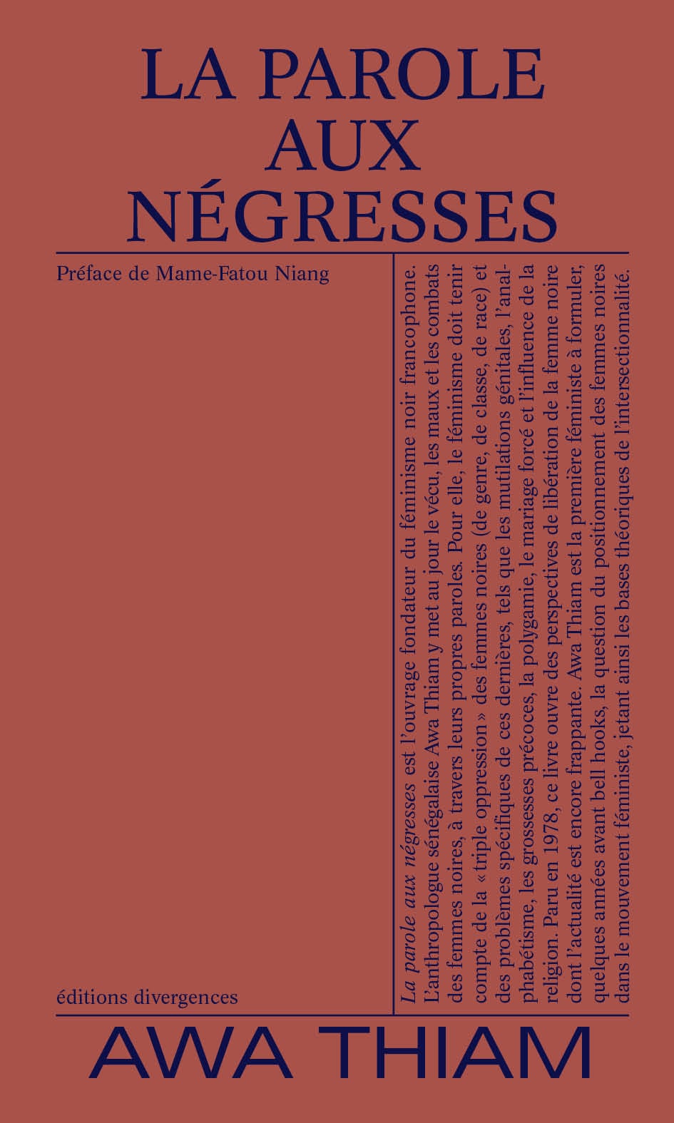 La parole aux négresses - Cover