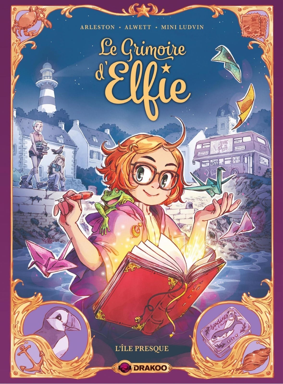Le Grimoire d'Elfie - Tome 1 - L'île presque - Cover