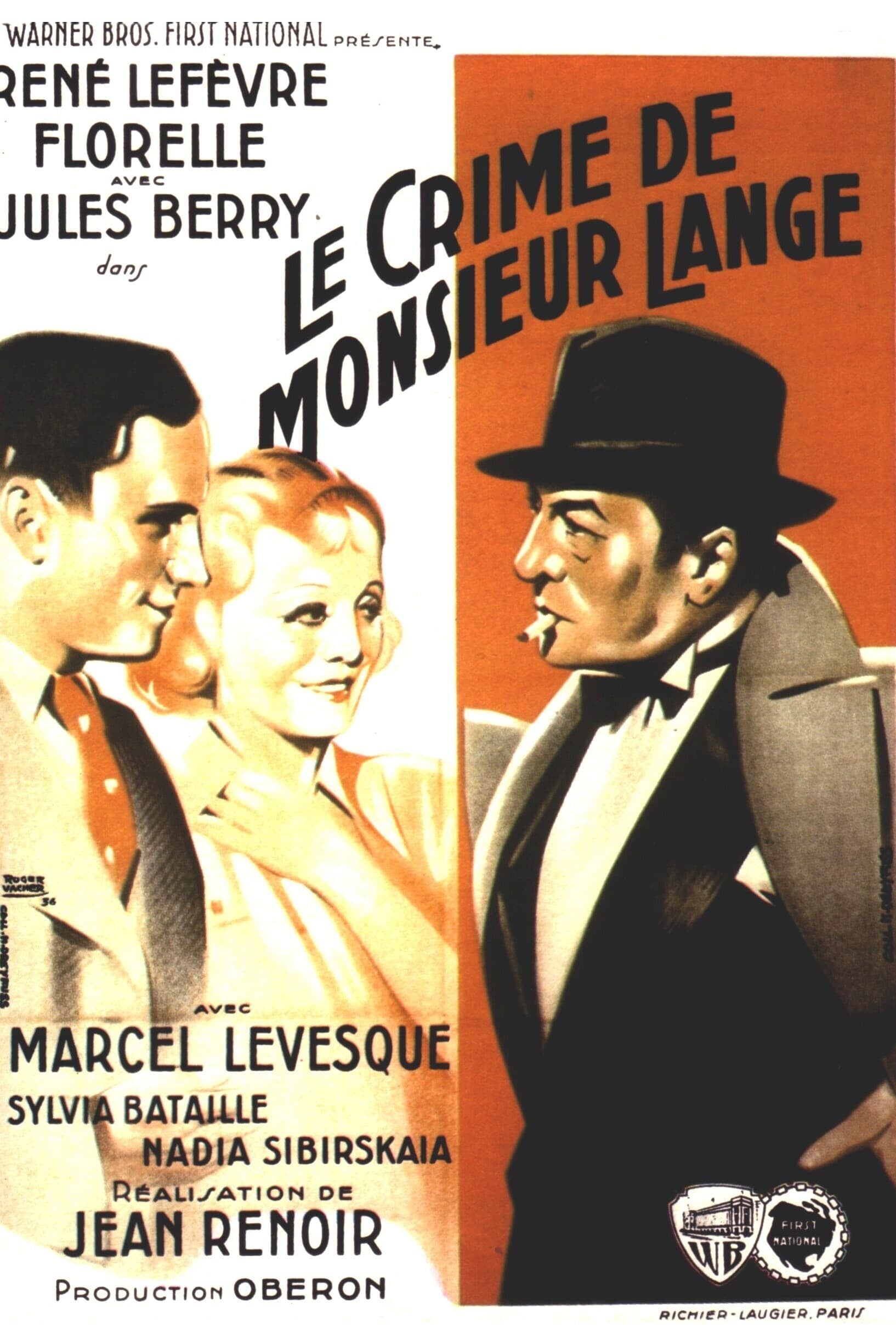 Le Crime De Monsieur Lange - Cover