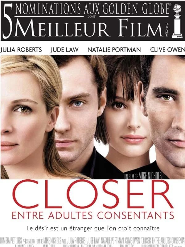 Closer, entre adultes consentants - Cover