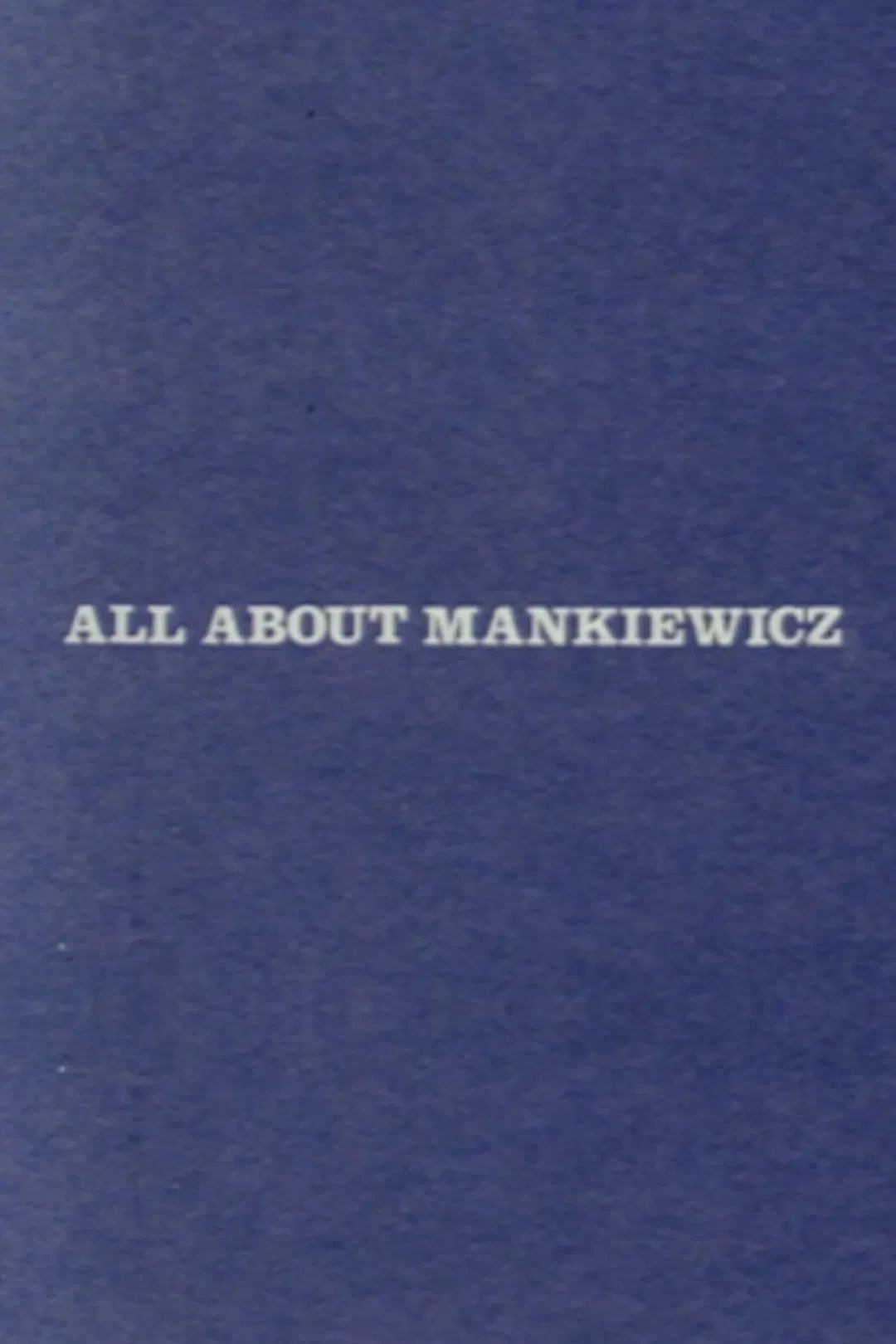 All About Mankiewicz - Cover