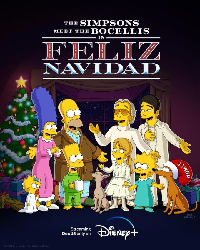 Les Simpson rencontrent la famille Bocelli dans Feliz Navidad - Cover