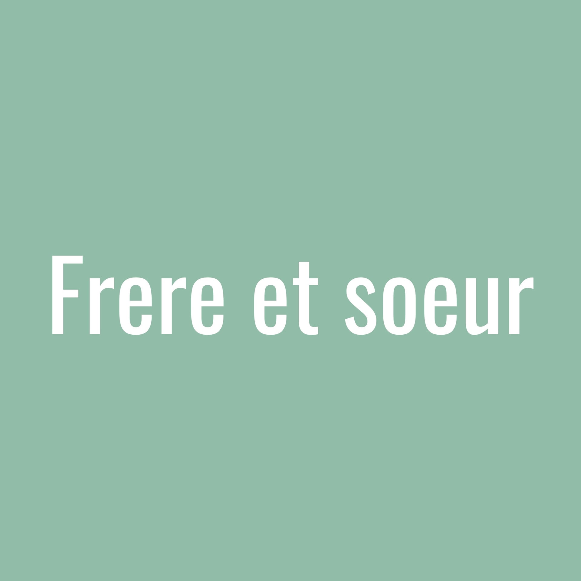 Frère et soeur - Cover