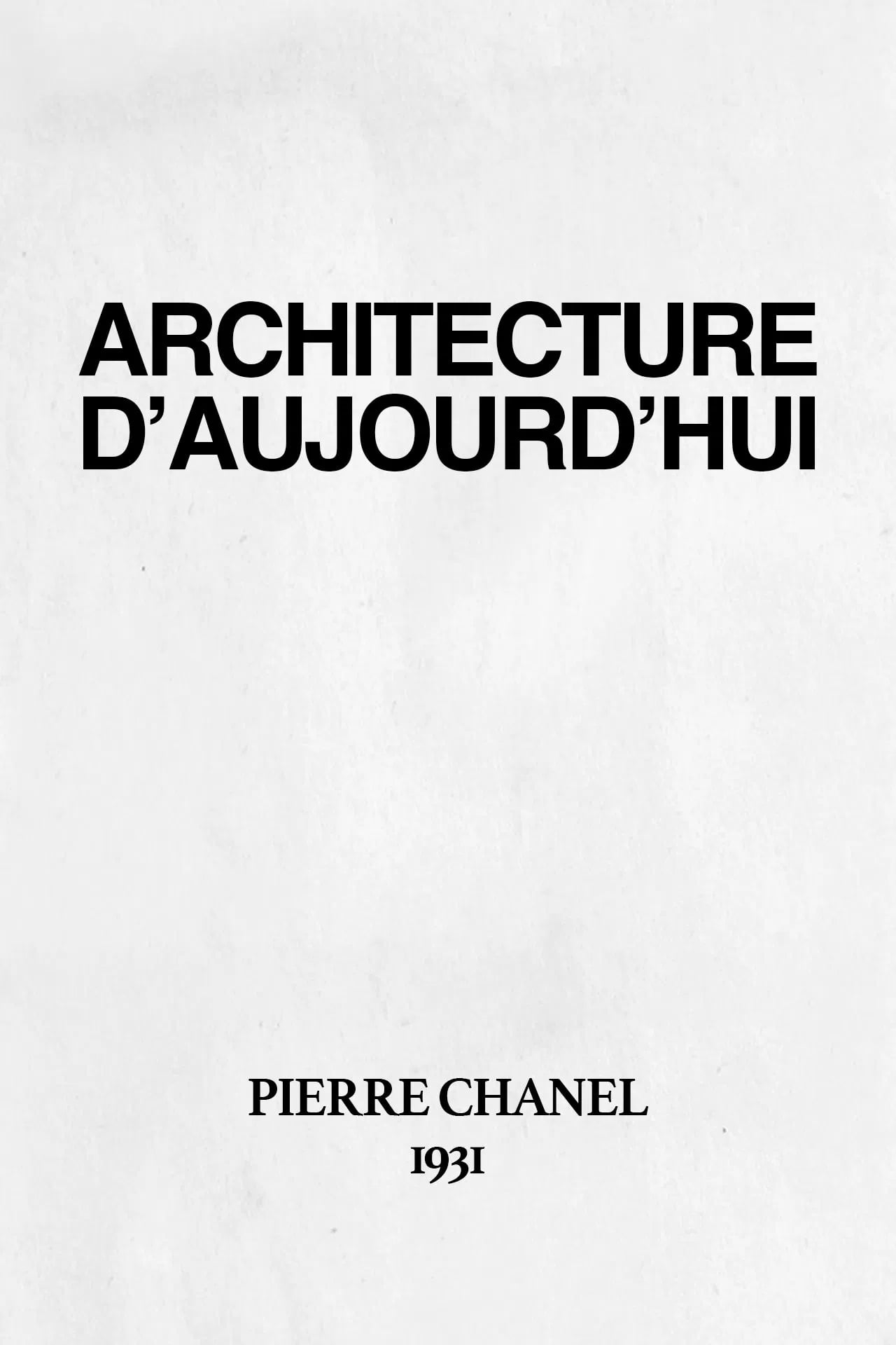 L'Architecture d'Aujourd'hui - Cover