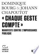 Tracts (N°44) - "Chaque geste compte". Manifeste contre l'impuissance publique