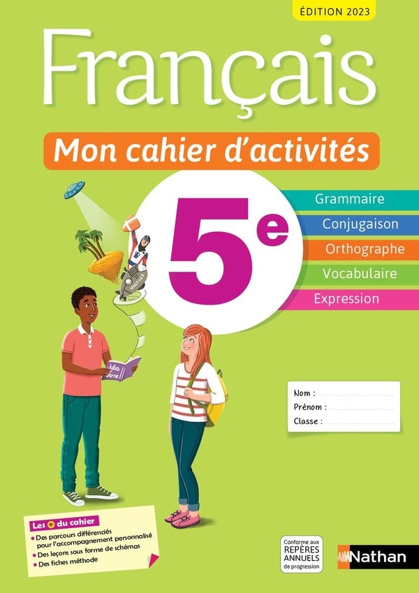 Français ; 5e ; mon cahier d'activités (édition 2023)