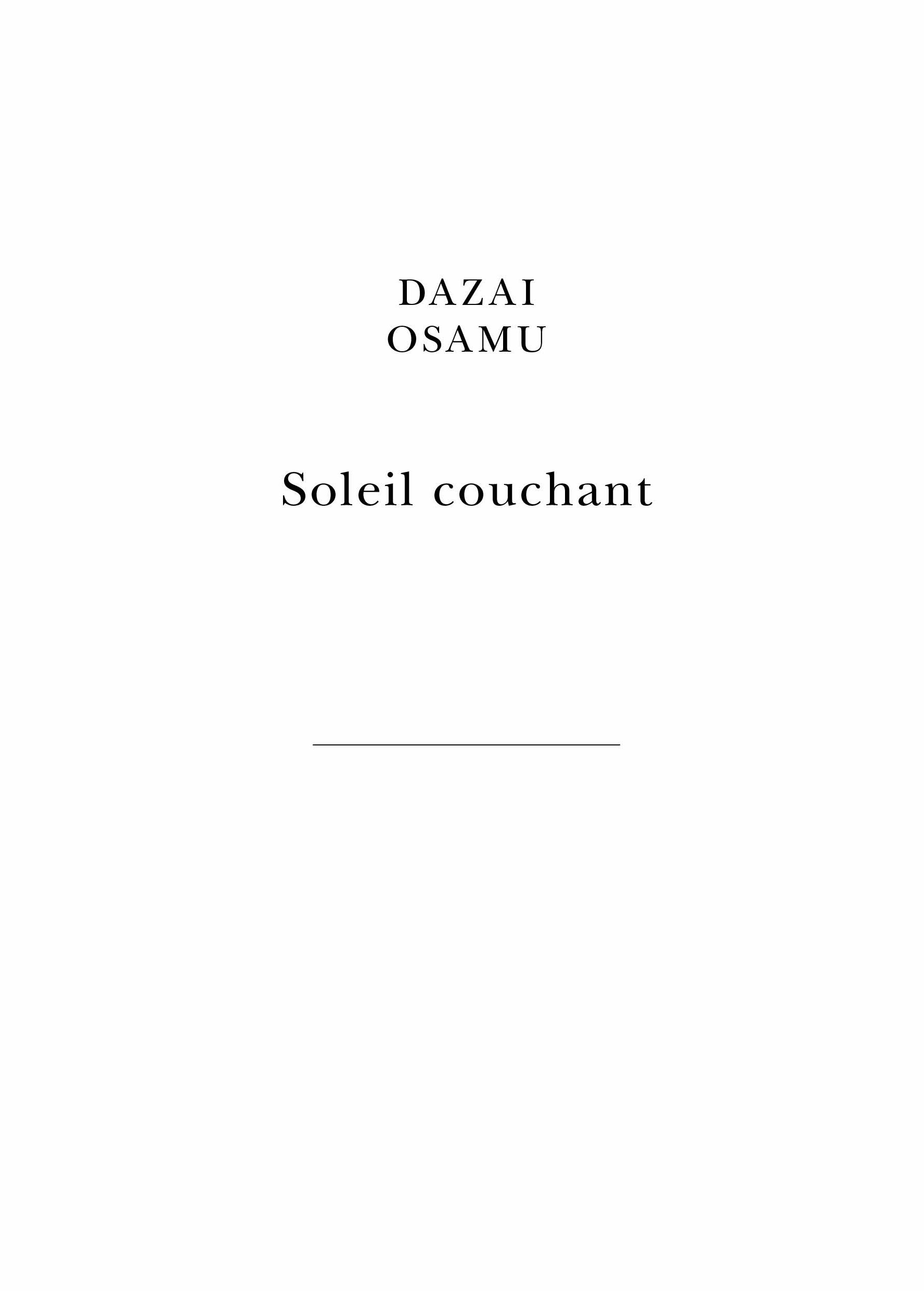 Soleil couchant